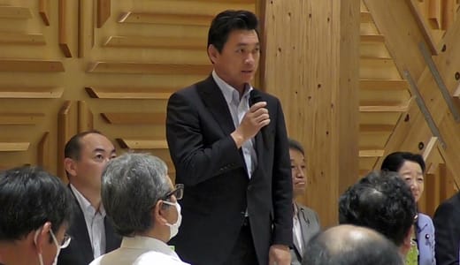 来賓挨拶　竹田高校同窓会にて